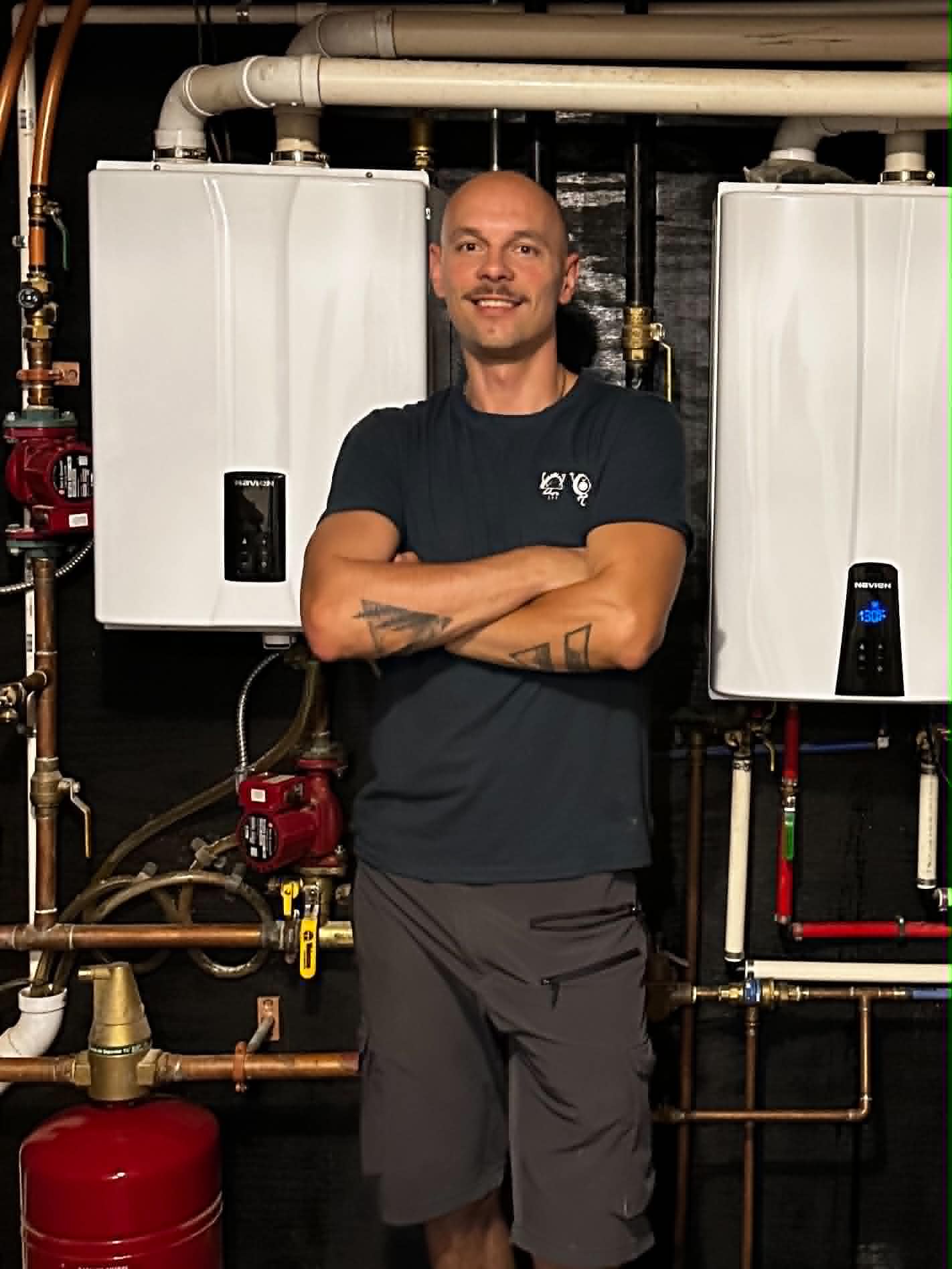 Completed plumbing job