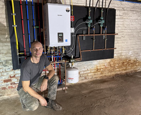 Completed plumbing job