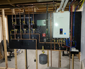 Combi gas boiler installation