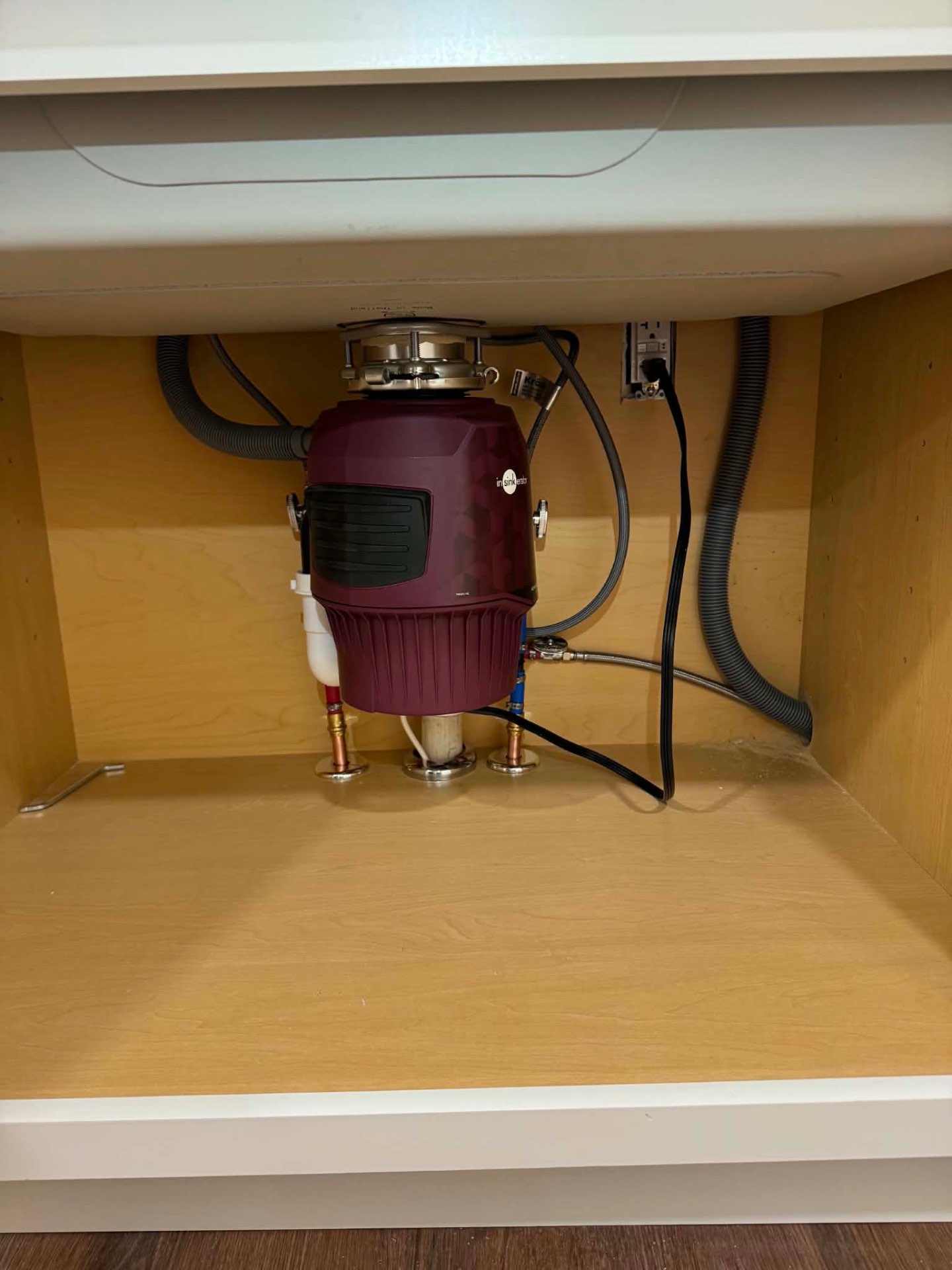 Food waste disposer installation