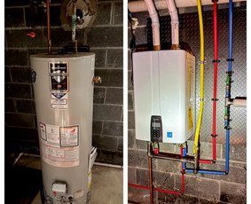 Completed plumbing job